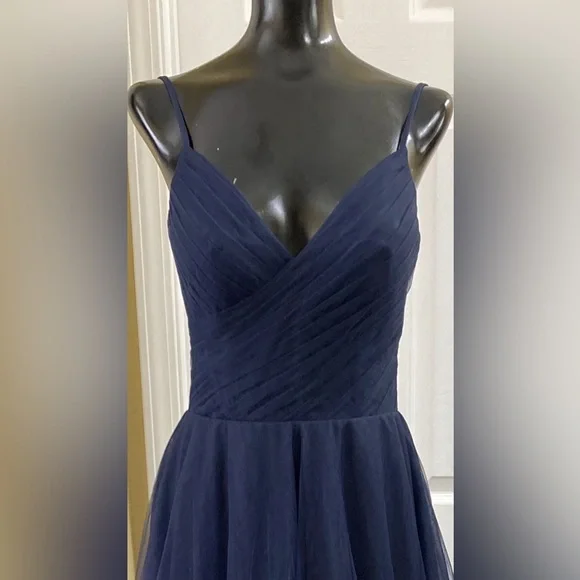 La Femme - 29076 V-Neck Semi-Sheer Bodice Junior Prom Gown SIZE 6 NWT